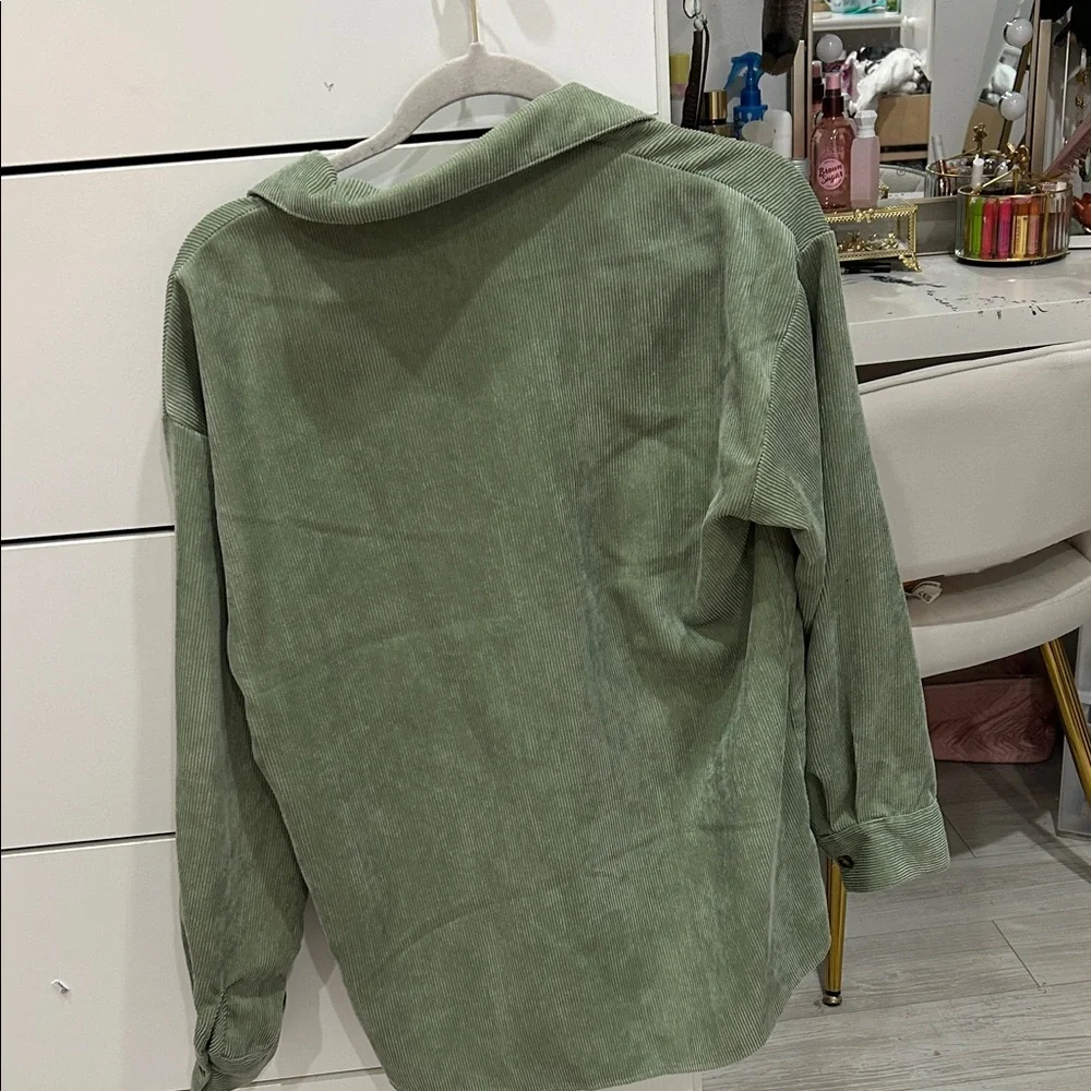 Olive Green Corduroy Jacket - Picture 2 of 3